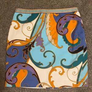 Elie Tahari Baroque Print Skirt — Size US 12